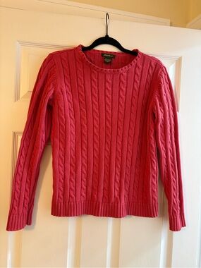 Eddie Bauer Coral Cable Crewneck Sweater